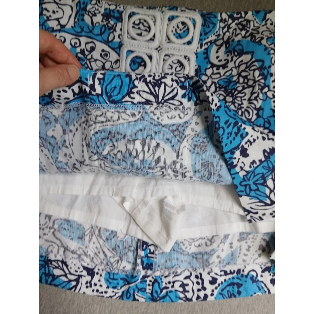 Lilly Pulitzer Skirt 4 Skort Marigold Mini Floral Resort Beach Cruise